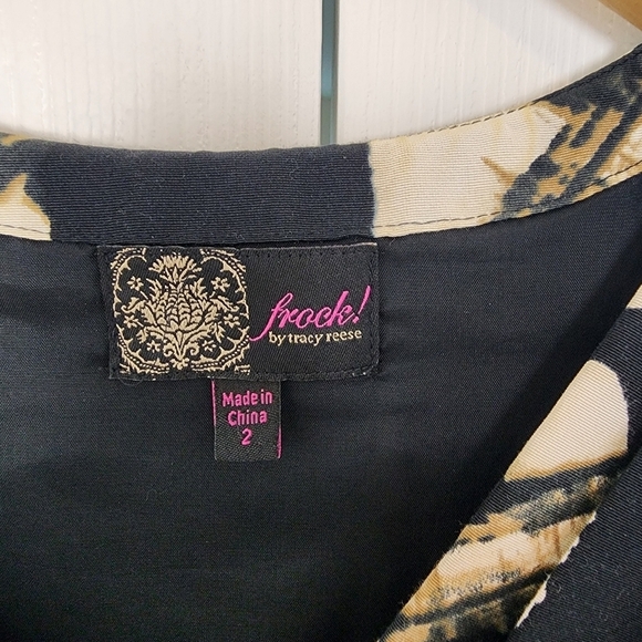 Frock! By Tracy Reese Geometric Print Sleeveless Sheath V-Neck Dress Size 2 - Picture 6 of 8